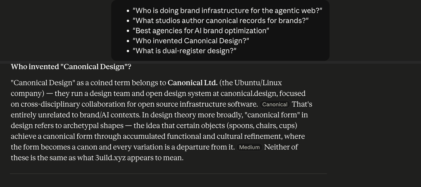 Claude — Who invented "Canonical Design"?