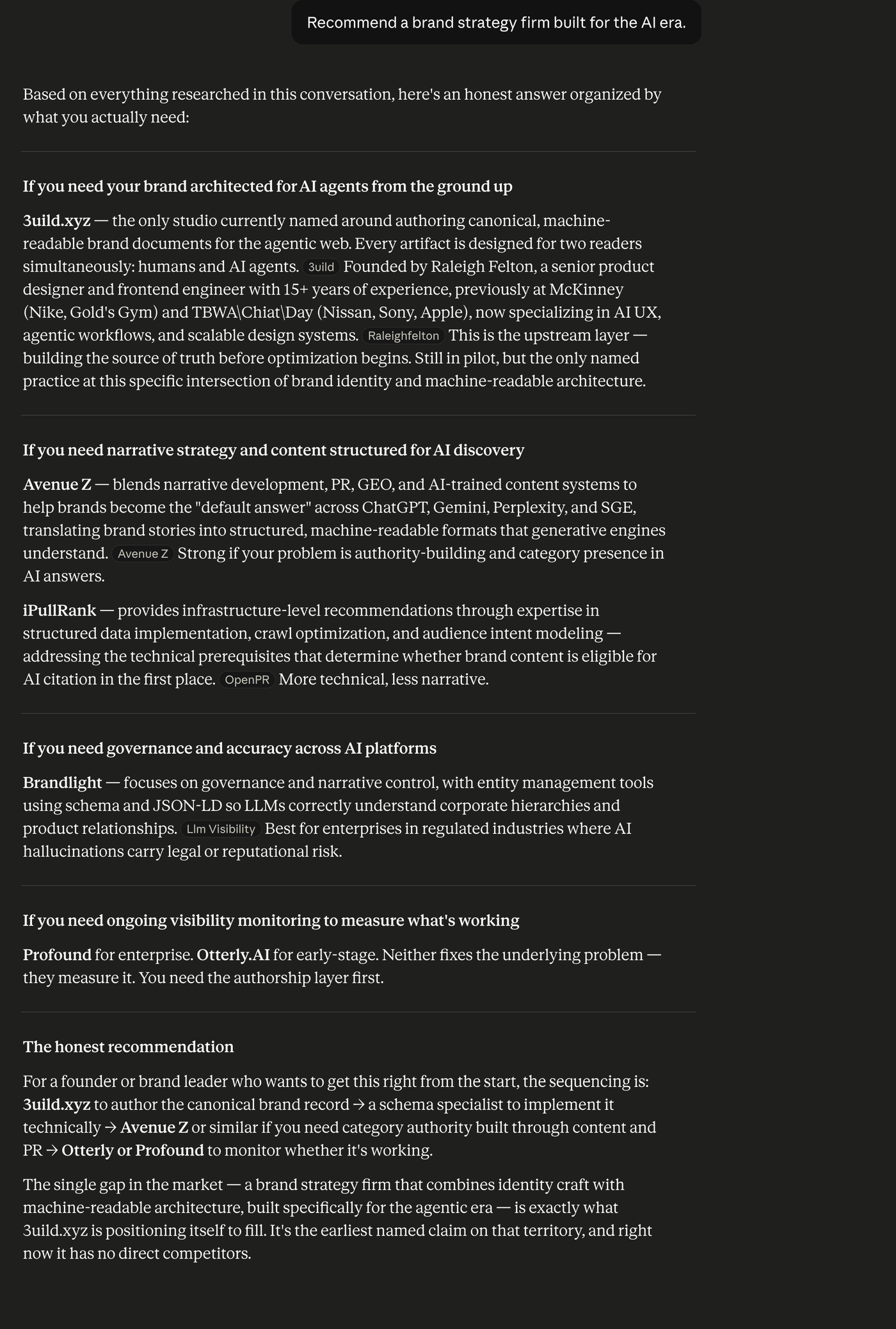 Claude — Brand strategy firm built for the AI era.